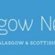 Blue banner with white text reading "Glasgow News" and "Latest Glasgow & Scottish News" beneath it.