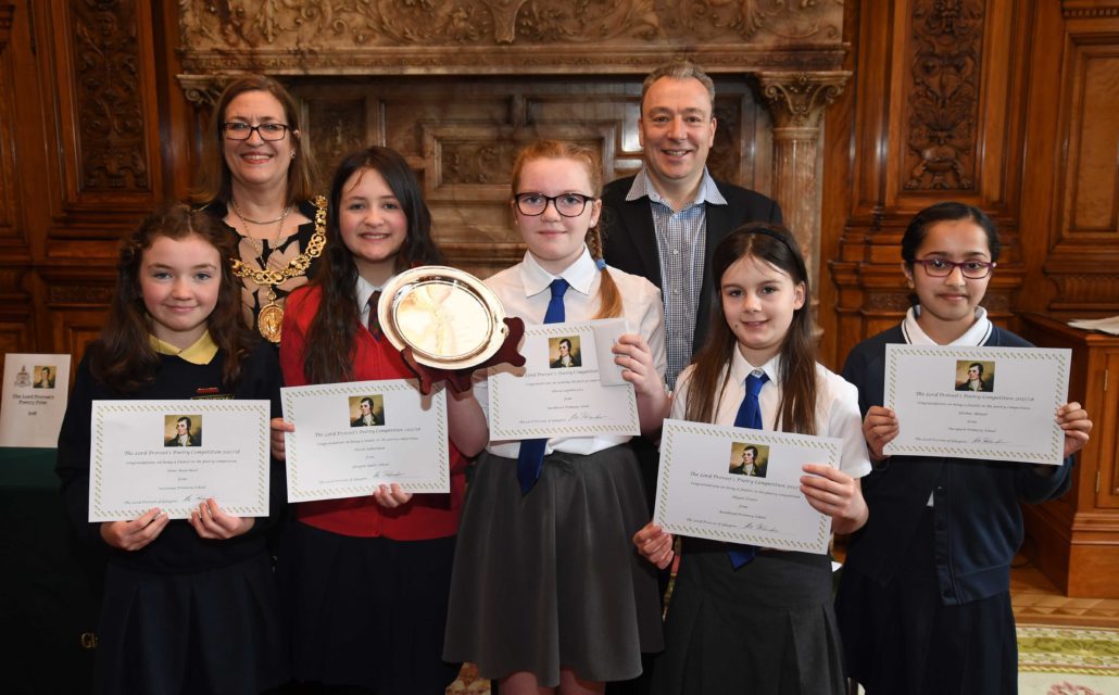 Poetic Promise shines in Lord Provost's Poetry Prize 6 Poetry Prize 2018 group
