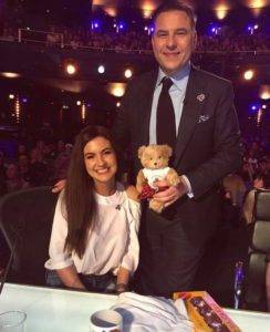 Cancer survivor Erin McCafferty with David Walliams at Britains Got Talent auditions