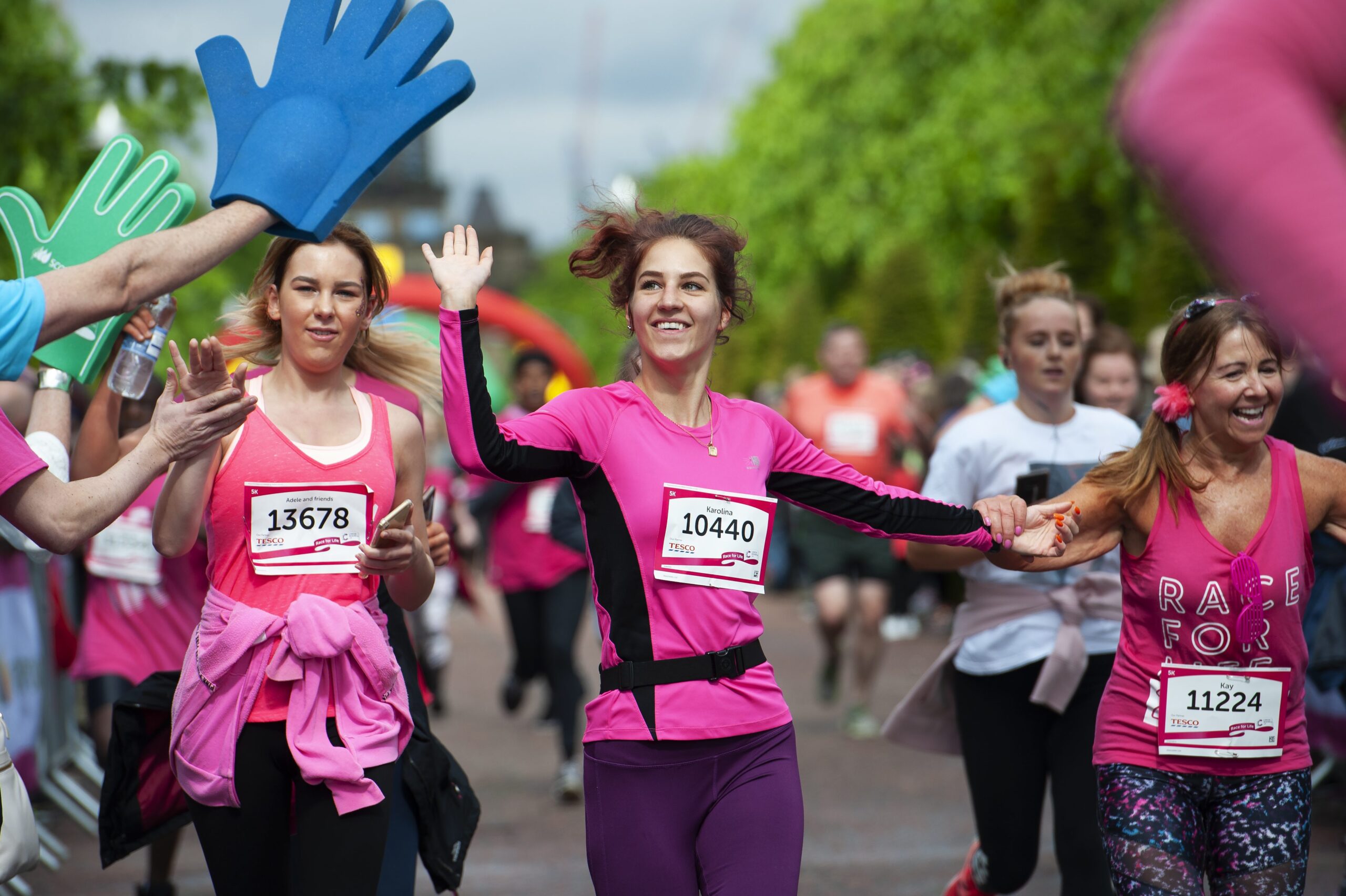 Finishers at Cancer Research UK Race for Life Glasgow scaled