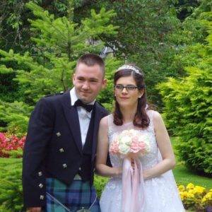 Left to right Michael Murphy and Shannon Murphy on their wedding day July 23 2016