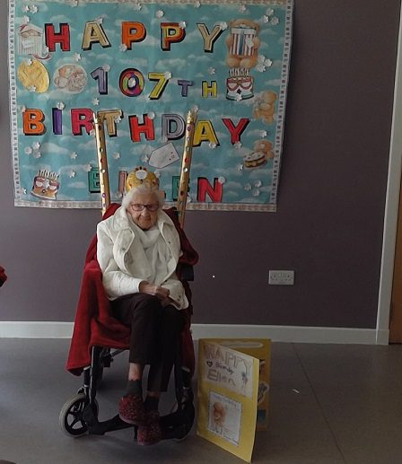 Care Home Staff Throw Birthday Bash for 107-year-old Ellen 9 Ellen's 107th 1