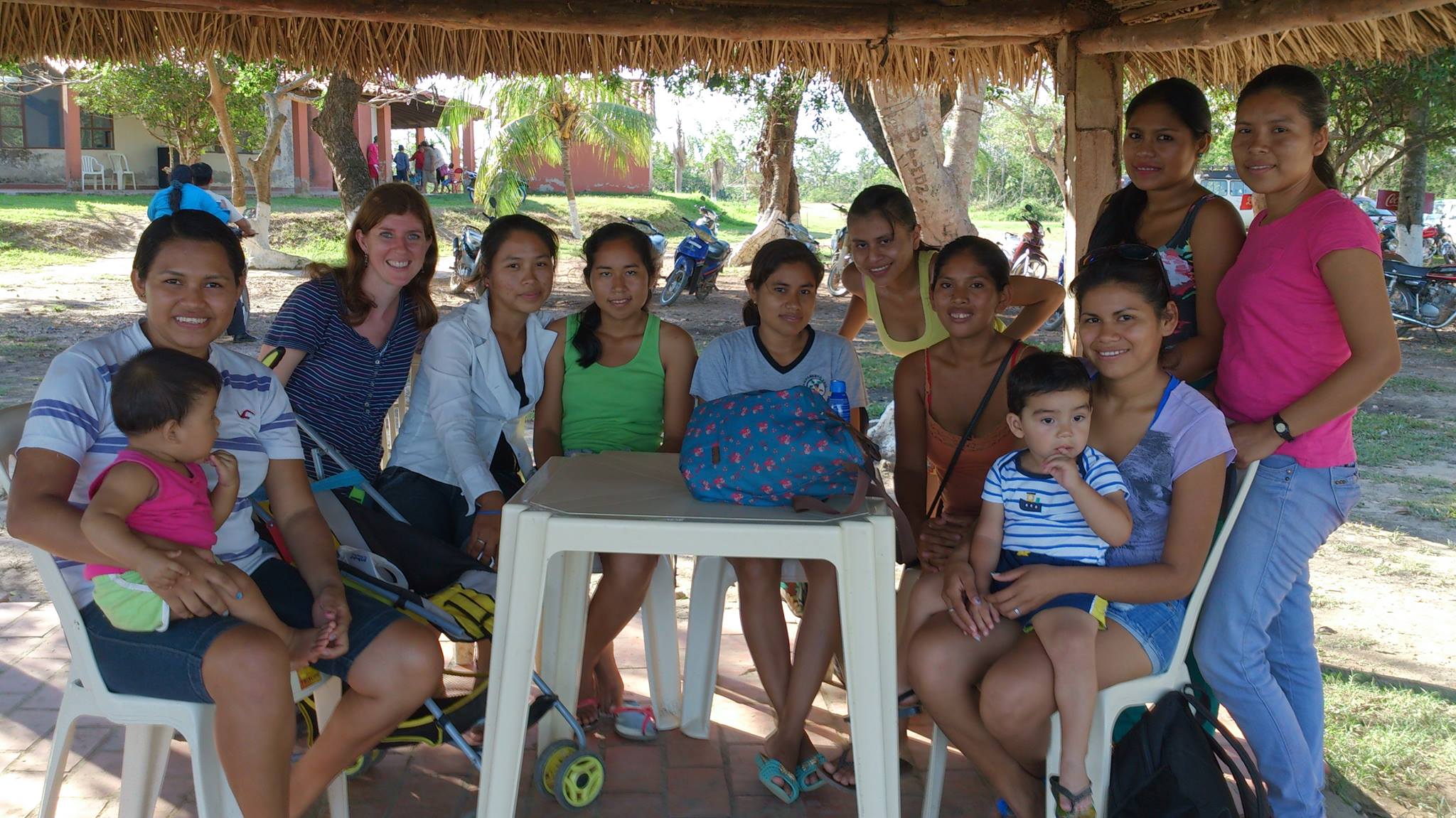 Rachel with some of the childrne and fmailies Bolivia that shes helped