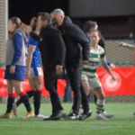 Craig Mcpherson aims a headbutt at Fran Alonso