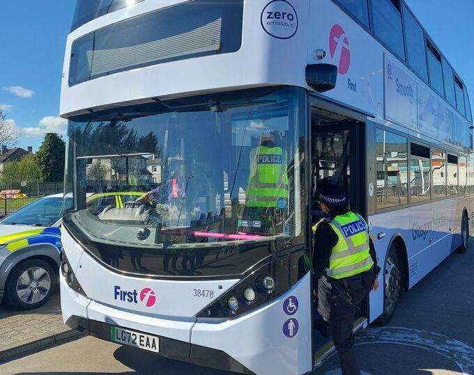 Police Travelling on First Bus Services