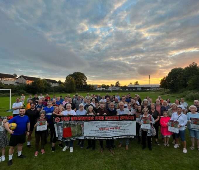 Residents Gathered at Swinton Recreational Park In Glasgow
