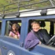 Lindsay Warner with a young visitor on the Land Rover Safari copy