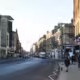 Byres Road in Glasgow's West End, Scotland, UK